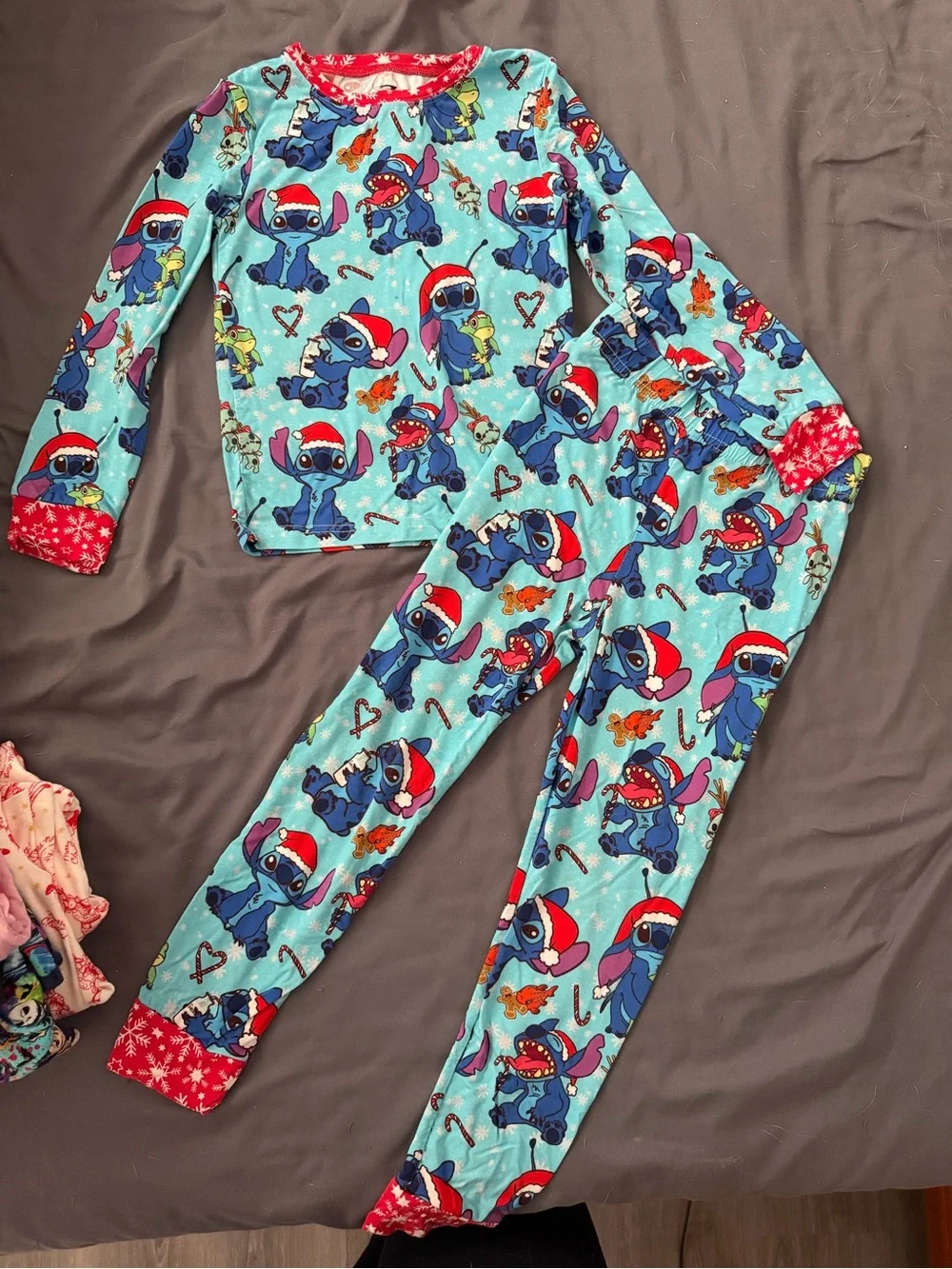coZco Christmas Stitch Long Sleeve Pants PJ Set 3T PLAY